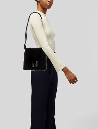 Fendi Velvet Shoulder Bag