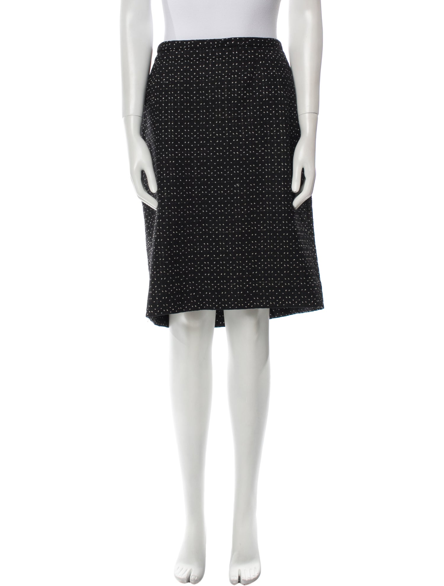 Fendi Polka Dot Print Knee-Length Skirt