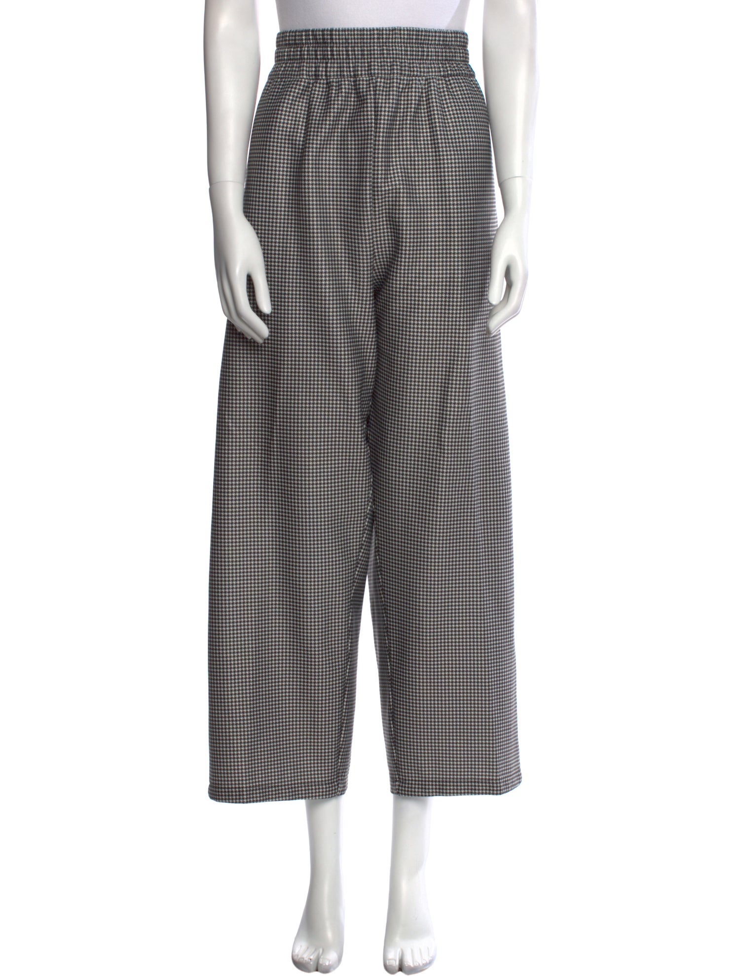 Fendi Houndstooth Print Wide Leg Pants