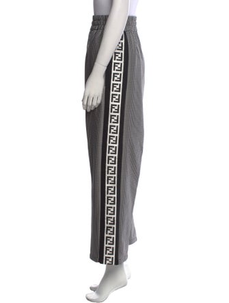 Fendi Houndstooth Print Wide Leg Pants