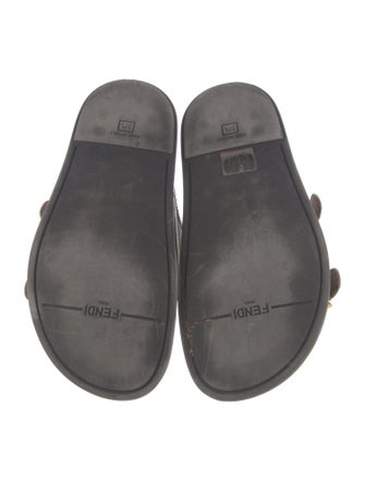 Fendi Zucca FF Logo Leather Flats