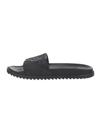 Fendi Zucca FF Logo Rubber Slides