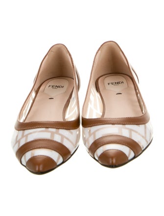Fendi Zucca FF Logo PVC Ballet Flats