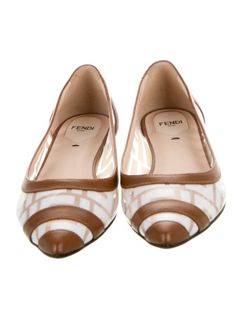 Fendi Zucca FF Logo PVC Ballet Flats
