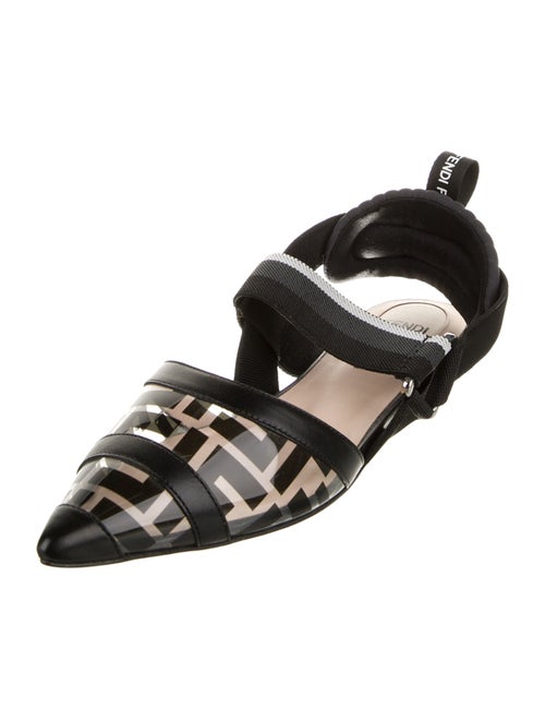 Fendi Zucca FF Logo PVC Slingback Flats