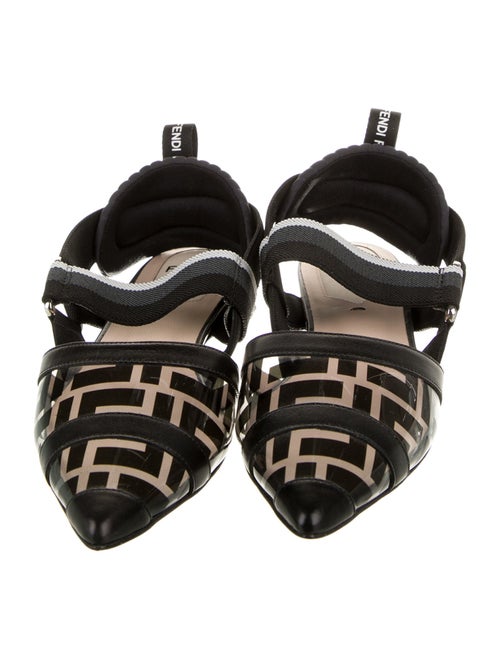 Fendi Zucca FF Logo PVC Slingback Flats