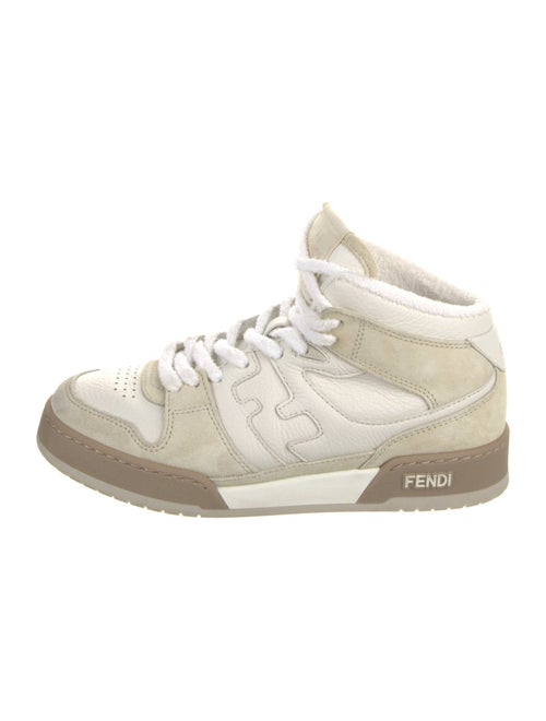 Fendi Zucca FF Logo Leather Sneakers