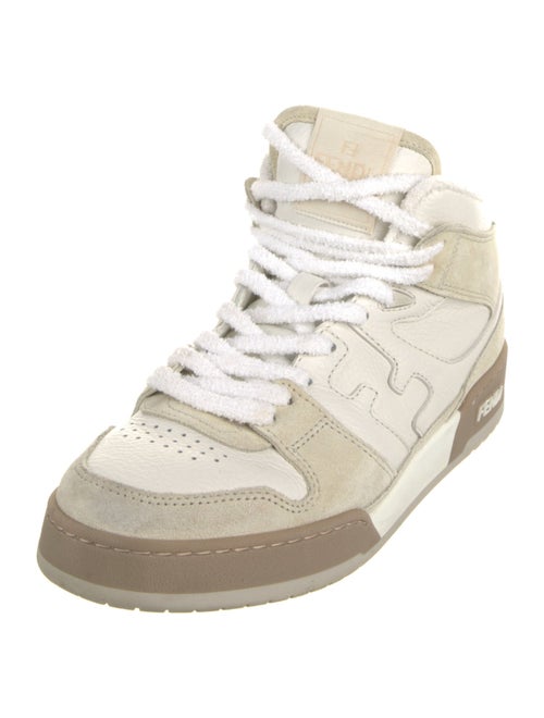 Fendi Zucca FF Logo Leather Sneakers