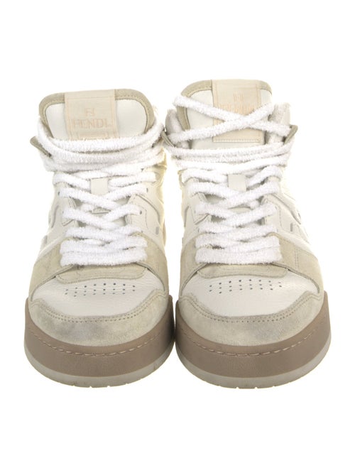 Fendi Zucca FF Logo Leather Sneakers