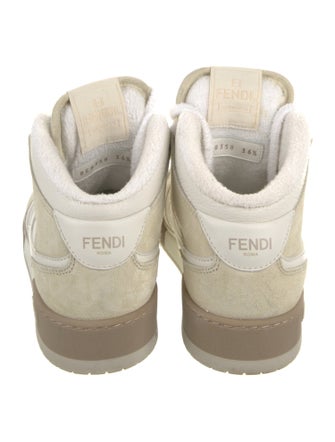 Fendi Zucca FF Logo Leather Sneakers