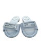 Fendi Zucca FF Logo Leather Slides