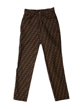 Fendi High-Rise Straight Leg Jeans