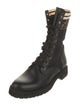 Fendi Zucca FF Logo Leather Combat Boots