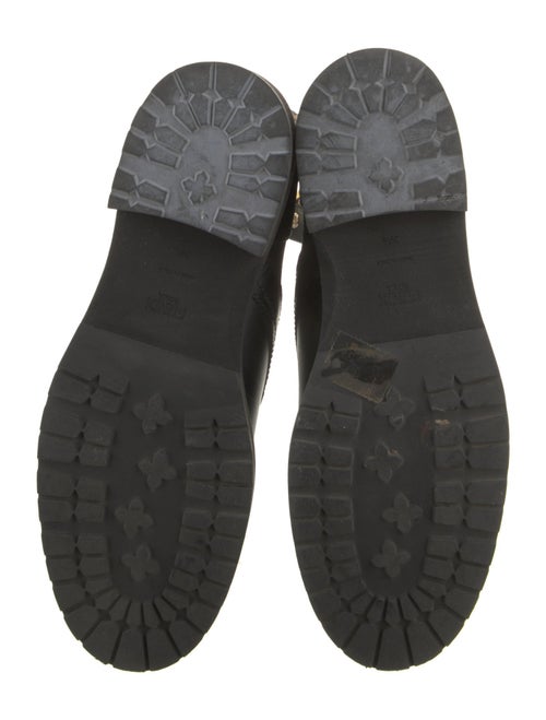 Fendi Zucca FF Logo Leather Combat Boots