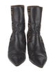 Fendi Zucca FF Logo Leather Sock Boots
