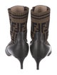 Fendi Zucca FF Logo Leather Sock Boots