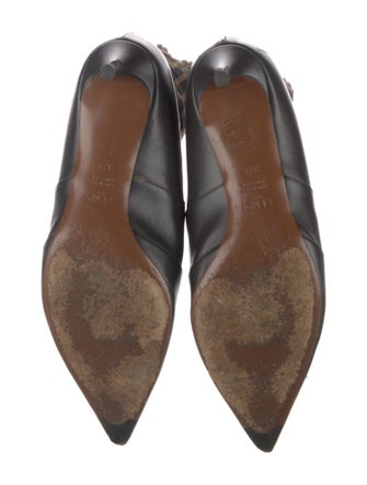 Fendi Zucca FF Logo Leather Sock Boots