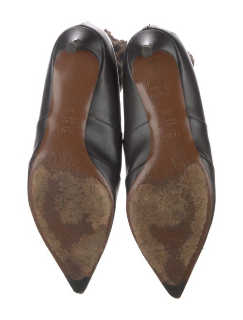 Fendi Zucca FF Logo Leather Sock Boots