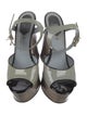 Fendi Patent Leather Slingback Sandals