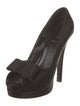 Fendi Satin Bow Accents Pumps