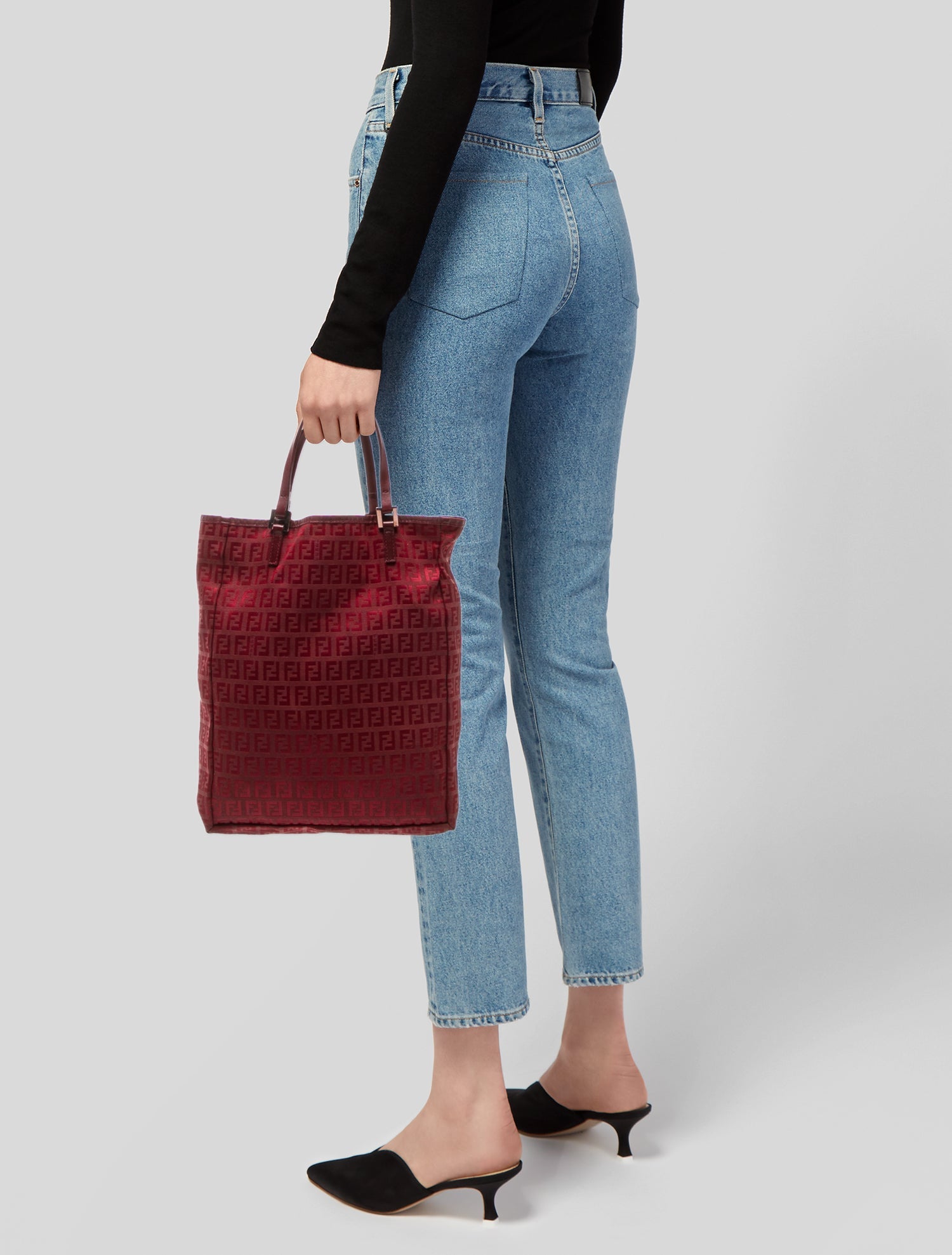 Fendi Zucchino FF Roll Tote