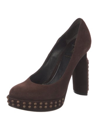 Fendi Suede Studded Accents Pumps