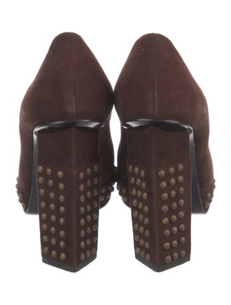 Fendi Suede Studded Accents Pumps