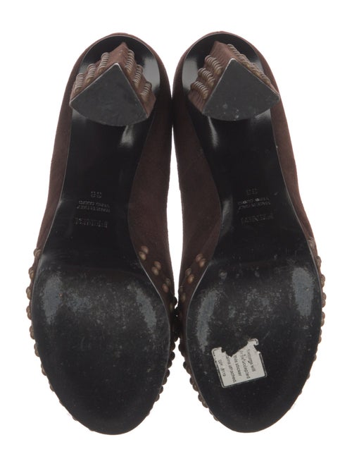 Fendi Suede Studded Accents Pumps