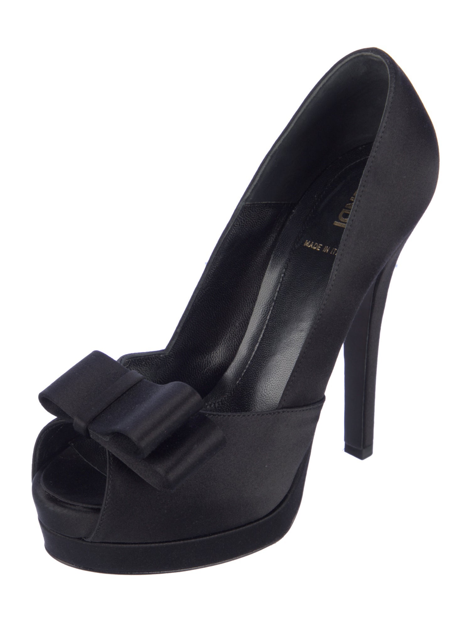 Fendi Satin Bow Accents Pumps