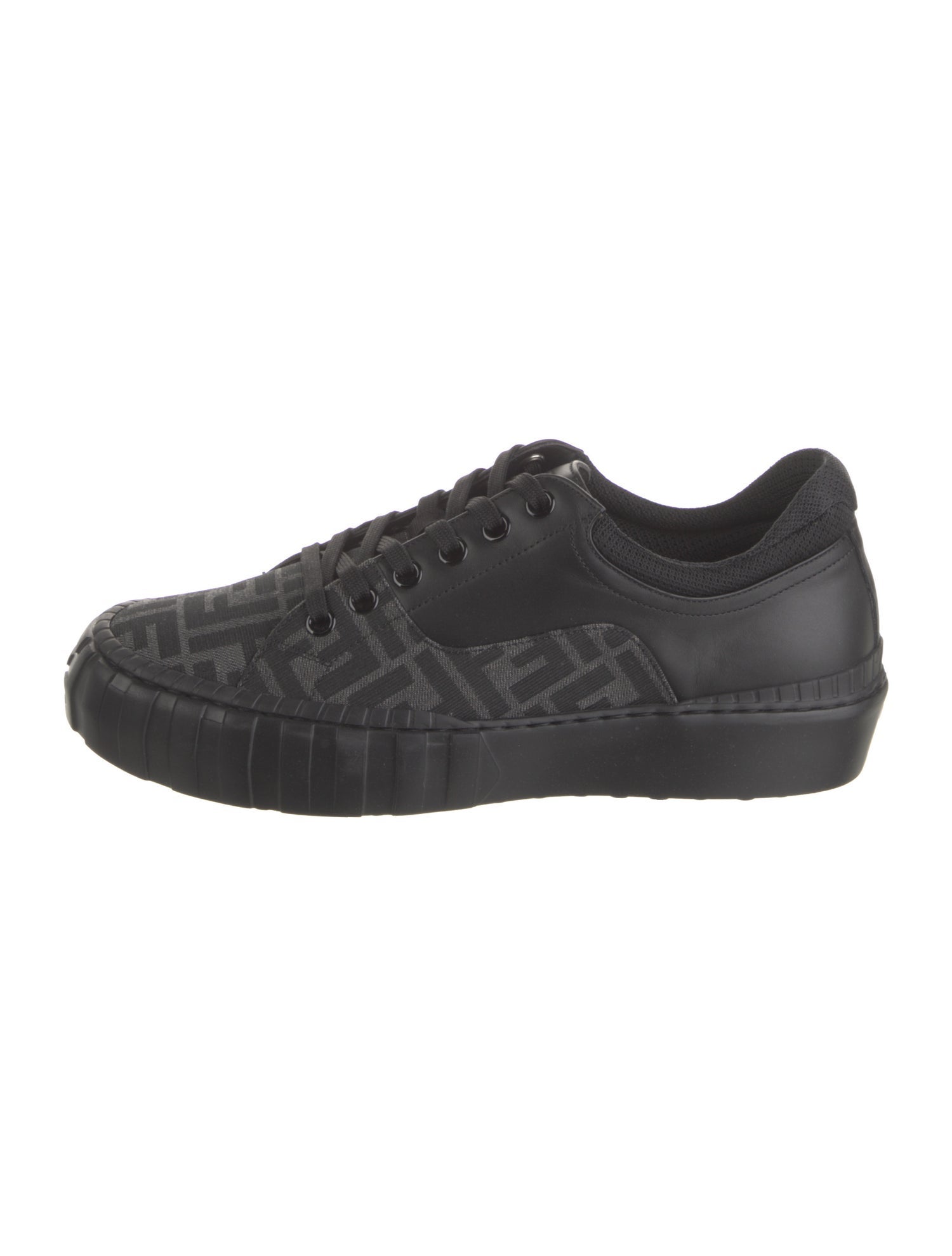 Fendi Zucca FF Logo Leather Sneakers