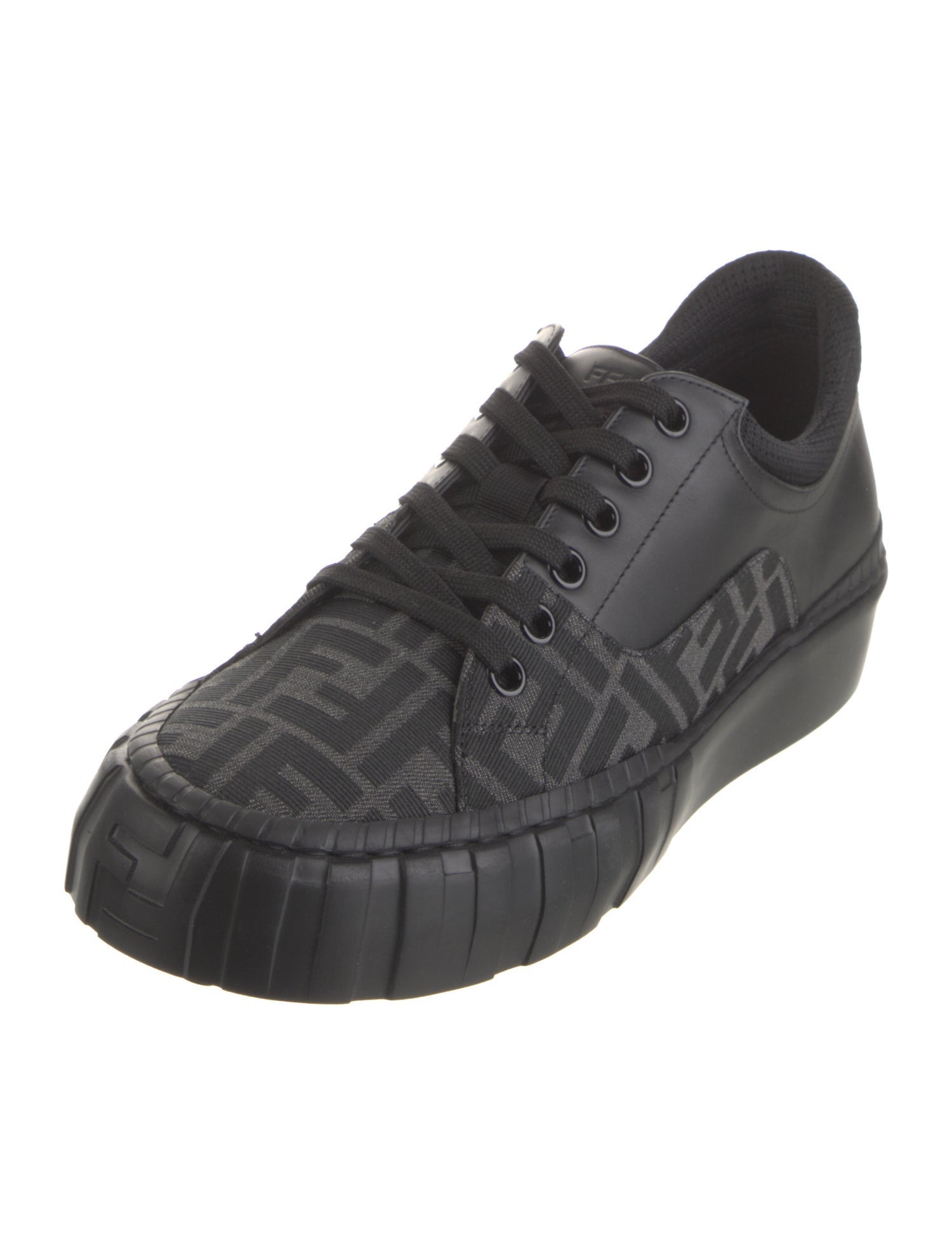 Fendi Zucca FF Logo Leather Sneakers