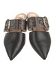 Fendi Zucca FF Logo Leather Mules
