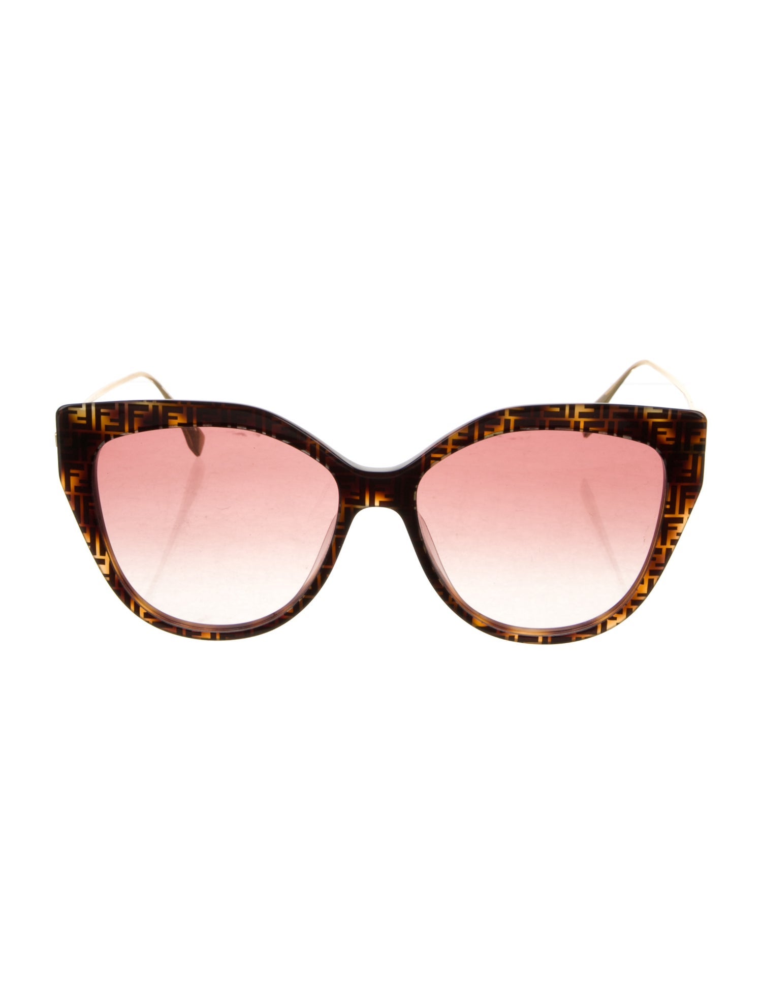 Fendi Zucchino FF Logo Cat-Eye Sunglasses