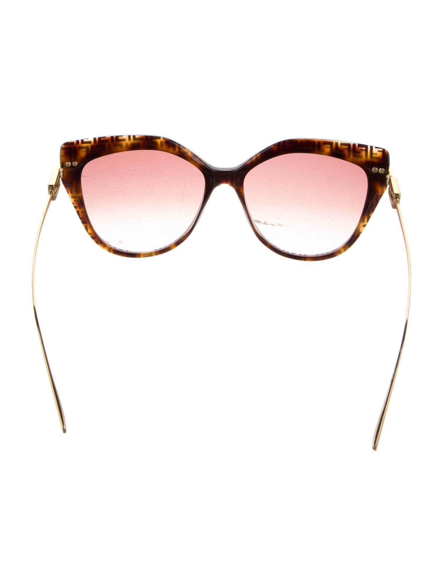 Fendi Zucchino FF Logo Cat-Eye Sunglasses