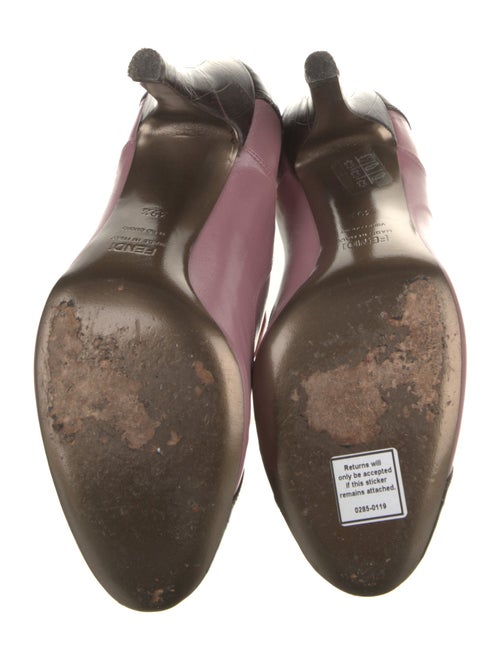 Fendi Leather Colorblock Pattern Pumps