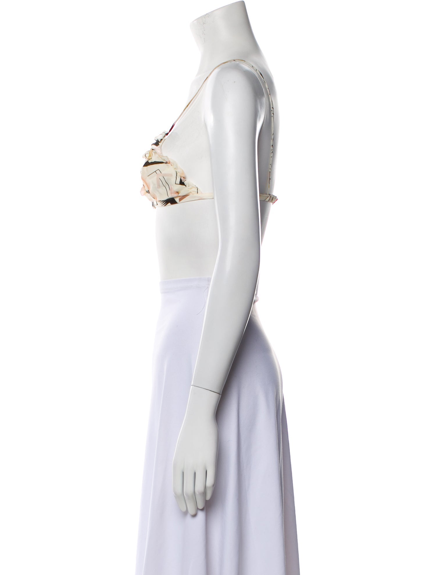 Fendi Printed V-Neck Crop Top