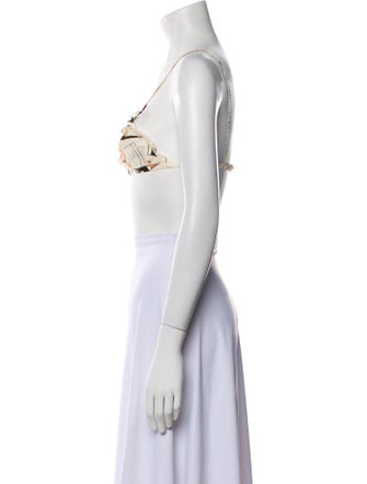 Fendi Printed V-Neck Crop Top