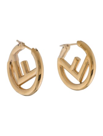 Fendi F Is Fendi Hoop Earrings