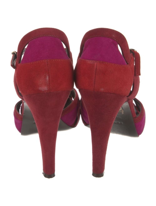 Fendi Suede Cutout Accent D'Orsay Pumps