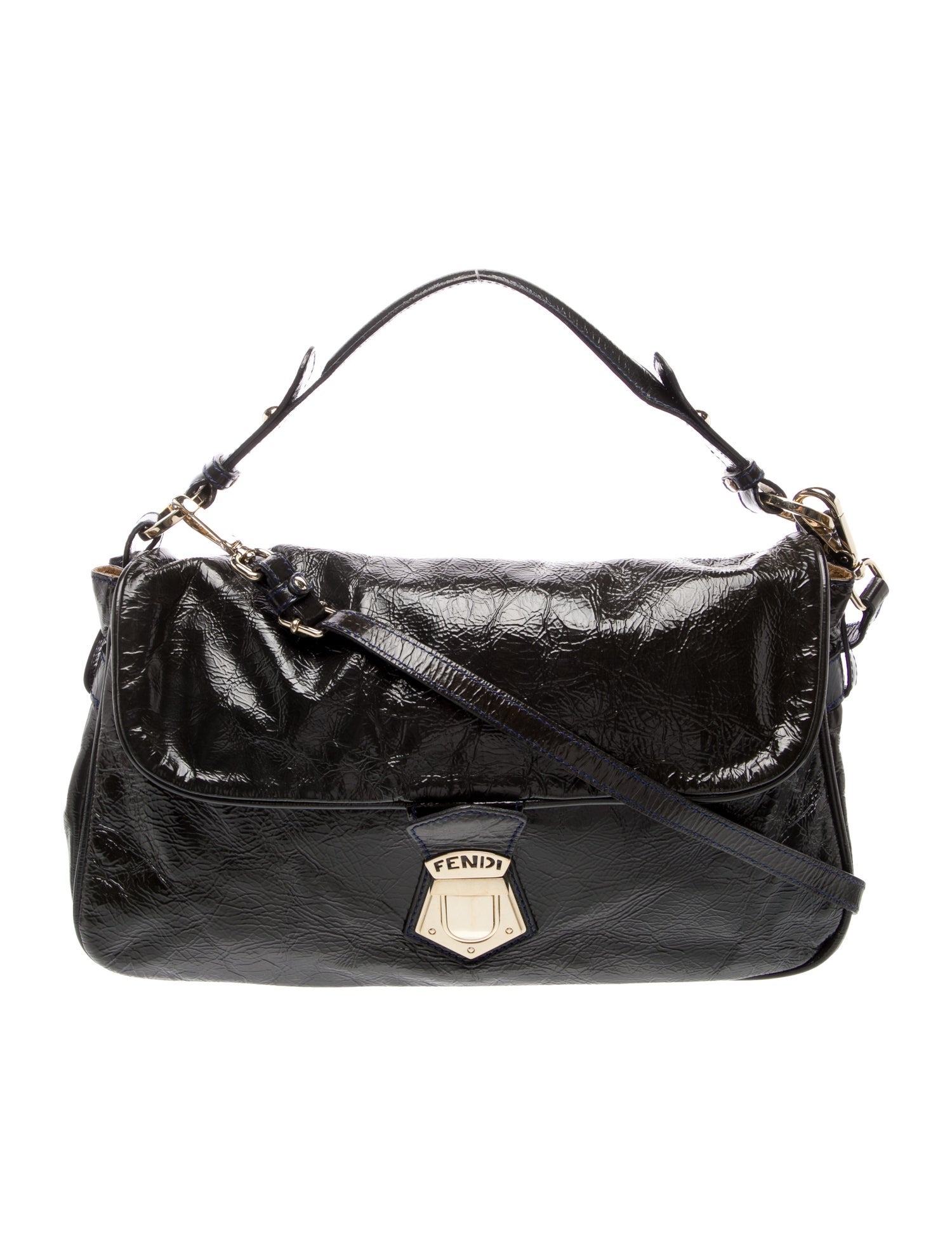 Fendi Patent Leather Top Handle Bag