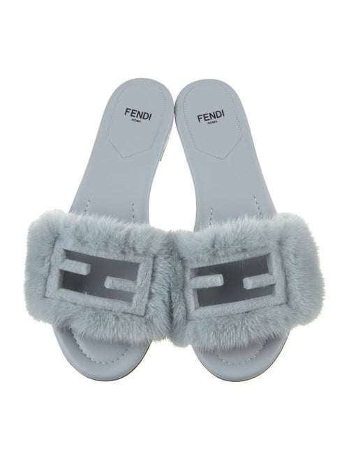 Fendi Baguette Zucca FF Logo Slides