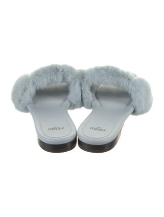 Fendi Baguette Zucca FF Logo Slides