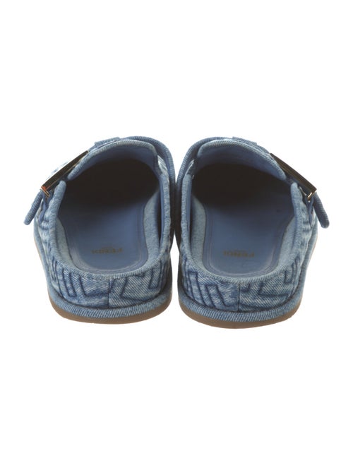 Fendi Denim Printed Mules