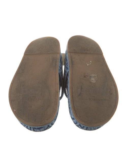 Fendi Denim Printed Mules