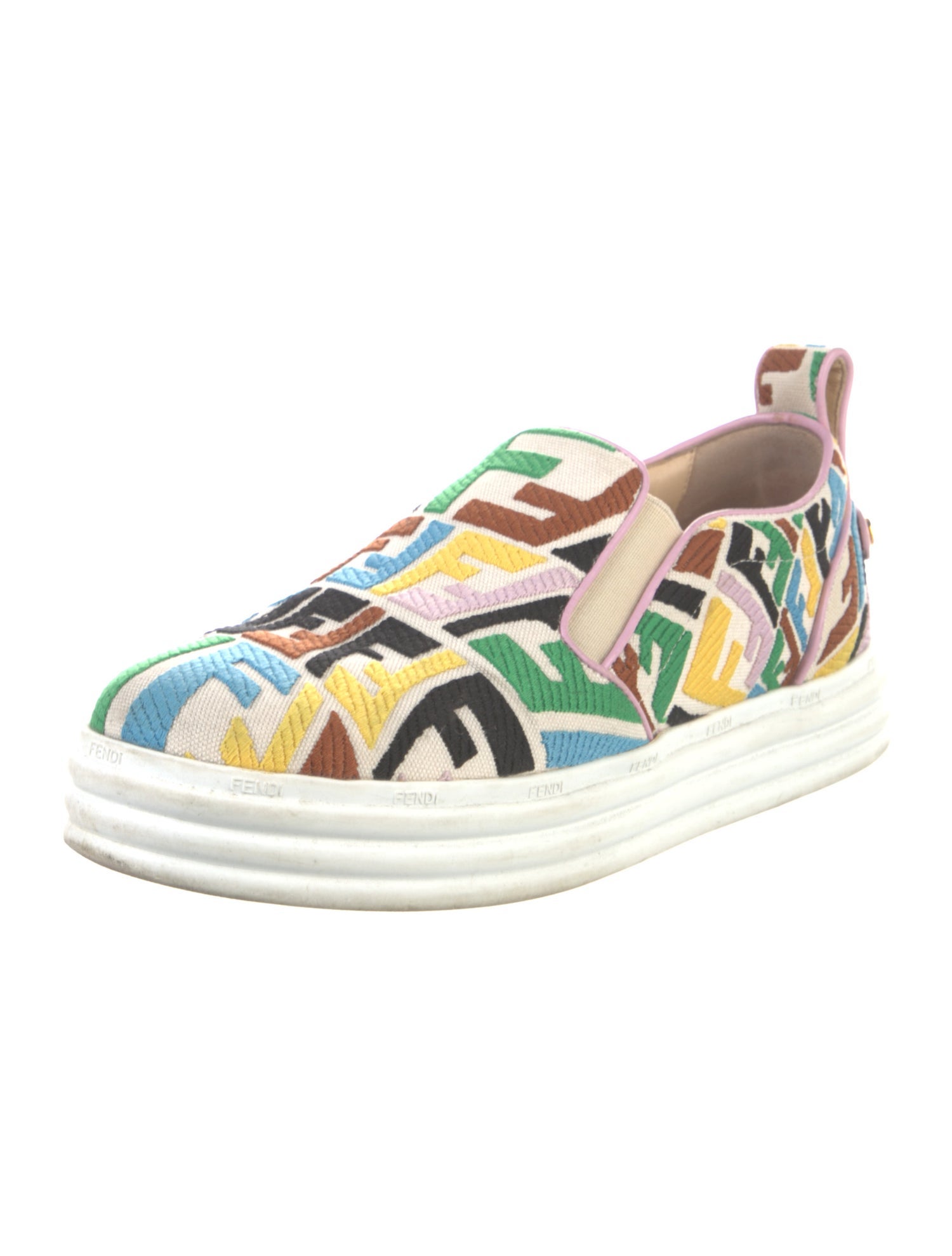 Fendi Zucca FF Logo Canvas Sneakers