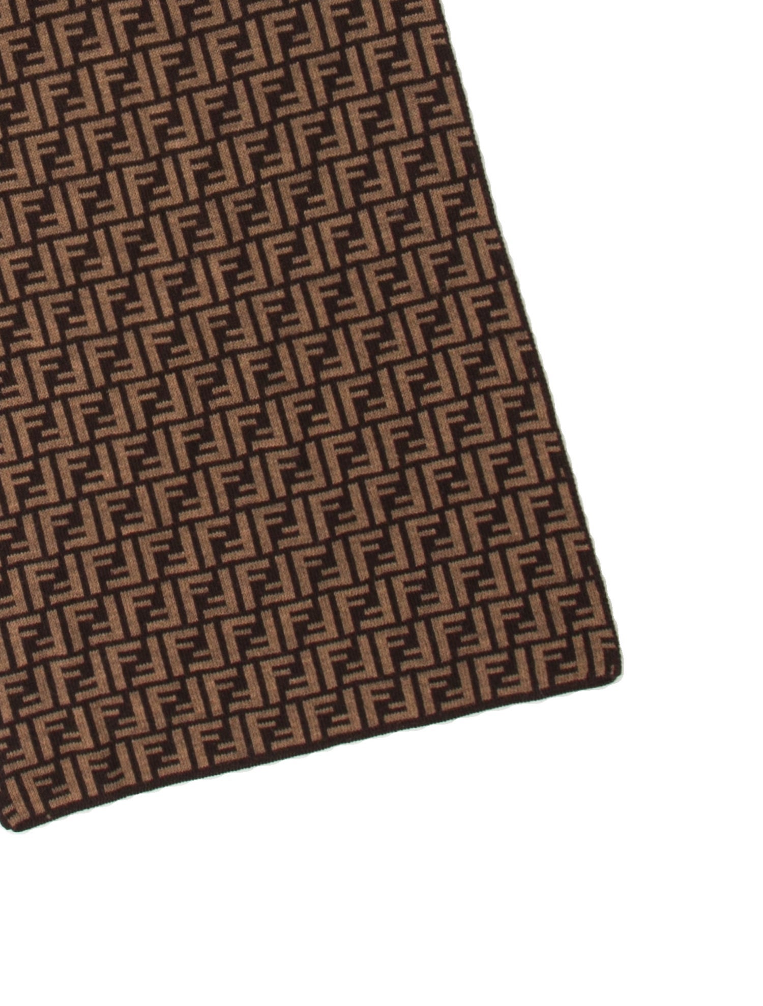 Fendi Wool Zucca FF Logo Scarf