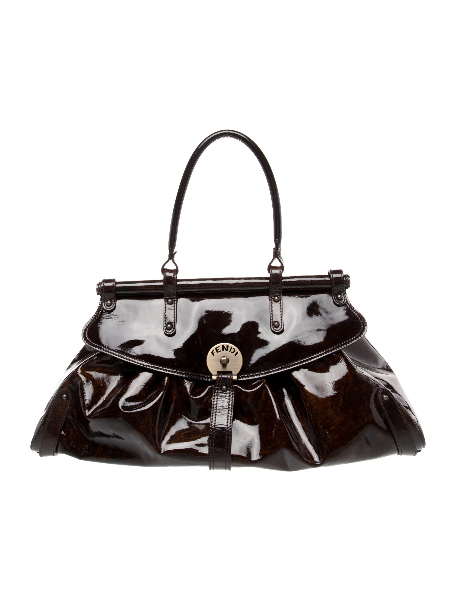 Fendi Patent Leather Bucket Bag