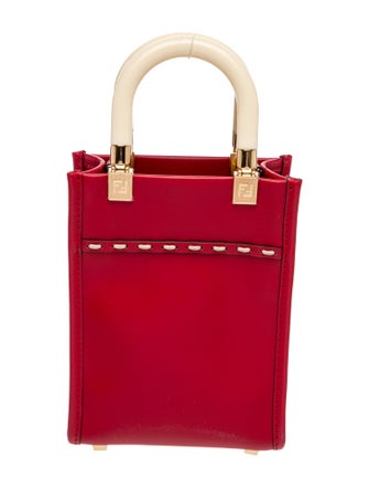 Fendi Leather Sunshine Shopper Mini
