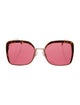 Fendi Zucca FF Logo Square Sunglasses