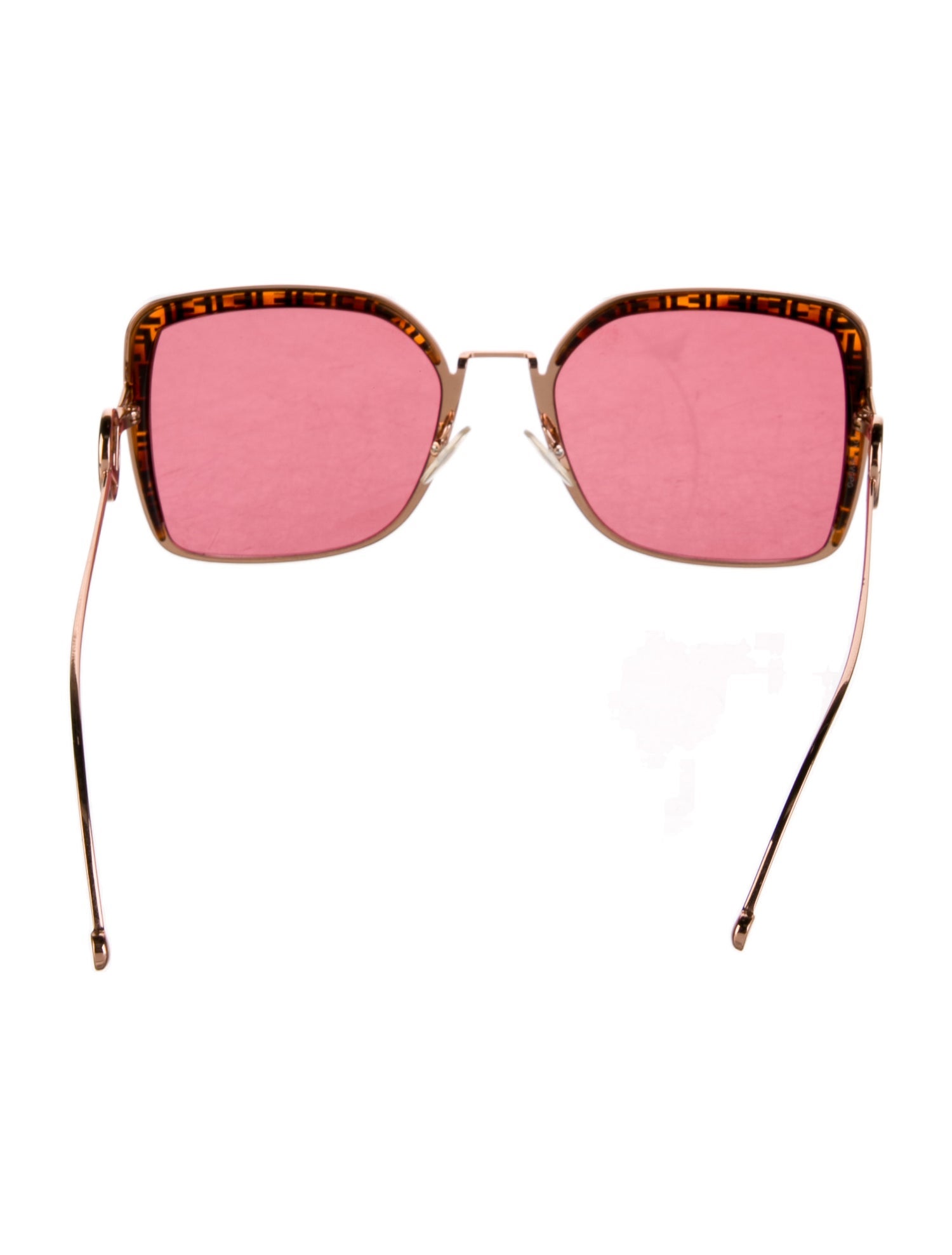 Fendi Zucca FF Logo Square Sunglasses